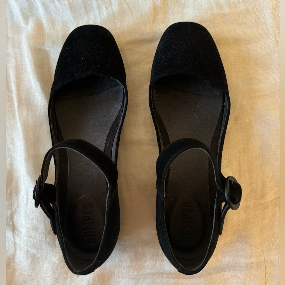Camper Suede Mary Janes